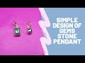 Simple design gems stone Locket  | simple design locket pattern  | Handmade design