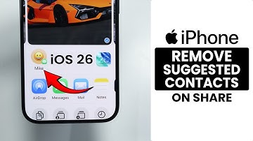 [iOS 26] Remove Suggested Contacts from Share Sheet when Sharing Photos on iPhone