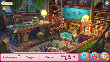 Manor Matters hidden objects #147 Study HD - Hard Level - Failed in Target | trophy cup, world map