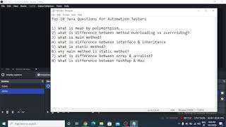 🚀 Top 10 Java Interview Questions for Automation Testers | Java for Selenium