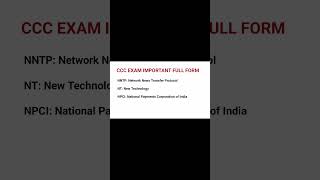 CCC Exam Important Full Forms | @agstudywithfriends #viral #trending #shorts