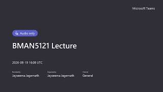 BMAN5121 Lecture 3