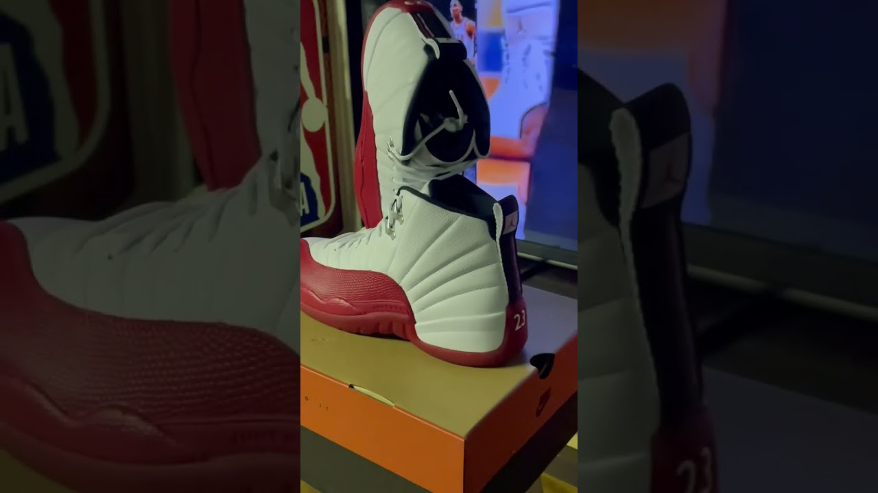 Jordan 12s cherry red #jordan #red #white #nba #playoffs #videos #basketball #clips #thememusic