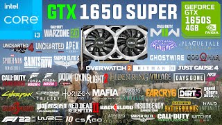 GTX 1650 SUPER Test in 50 Games in 2022