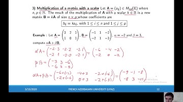 Introduction to Matrices, Matrix Operations Lecture 1