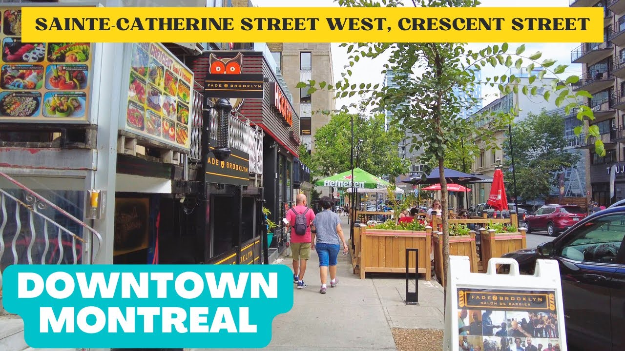 Weekday Walk on Sainte-Catherine Street West in DOWNTOWN MONTREAL - YouTube