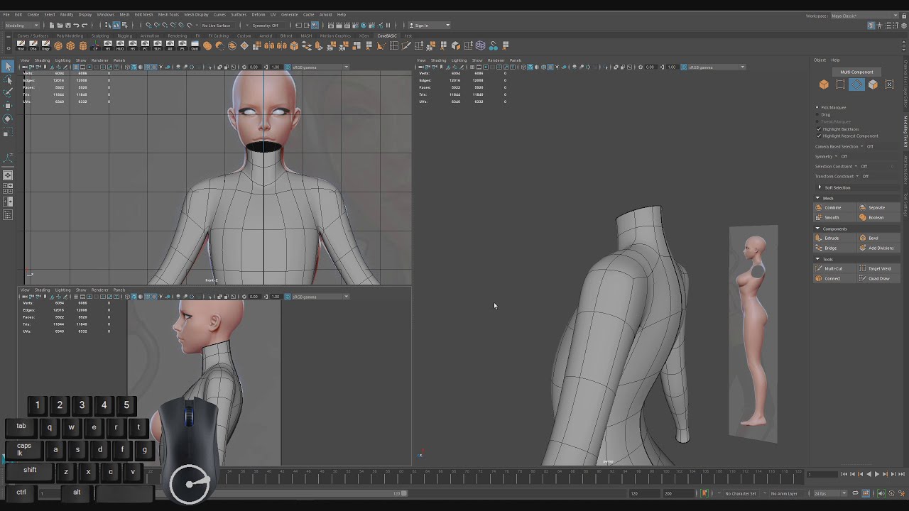 Tutorial de Maya - Cuerpo de Personaje Femenino Parte 4 (Como hacer los