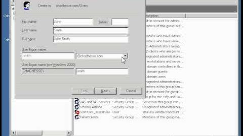 Creating User Accounts Using Active Directory.avi