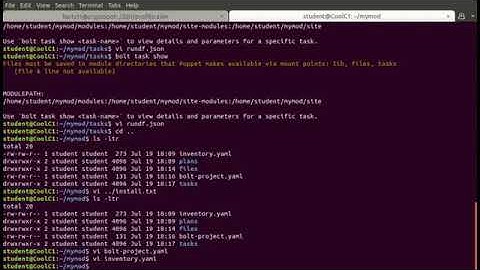 Puppet Bolt - Tasks - Lesson 1.1