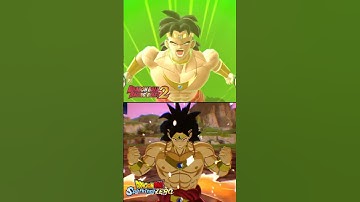 All Z Broly Transformations - Raging Blast 2 vs Sparking Zero #shorts