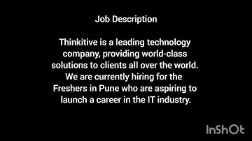 Thinkitive Technology off campus drive 2021