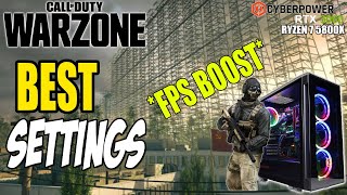 BEST WARZONE SETTINGS FOR MAX FPS ON CYBERPOWERPC | RTX 3060 12GB | RYZEN 7 5800X