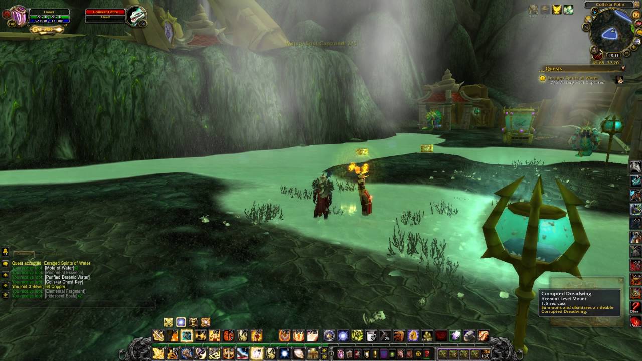 Enraged Spirits of Water Quest ID 10480 Playthrough Shadowmoon Valley
