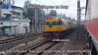  11019 Konark Express Vs 09015 Bandra  Ganpati Special Express And WDS-6 ON Duty 