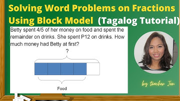 Solving Word Problems on Fractions Using Block Model Approach (Tagalog ) | 4th - 6th Grade Lesson