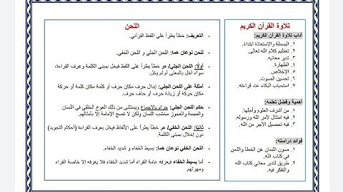 (2) دورة التجويد للمبتدئين - آداب التلاوة - أهمية وفائدة تعلم علم التجويد - اللحن وأقسامه وأحكامه.