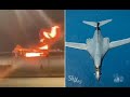 B-1 Bomber Catches Fire During Maintenance