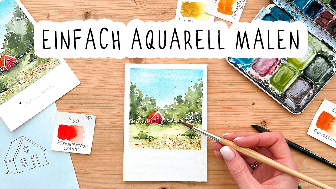 Aquarell Tutorial für Anfänger - Schritt für Schritt malen