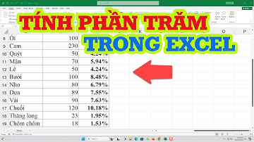 Cách tính tỷ lệ phần trăm trong Excel siêu dễ
