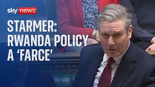 PMQs: Starmer brands Sunak's Rwanda policy a 'farce'