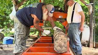 Sawing the last Log For My Friend Today!! 