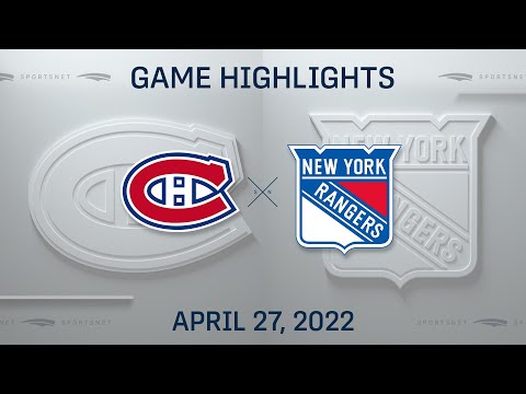 NHL Highlights | Canadiens vs. Rangers - Apr. 27, 2022