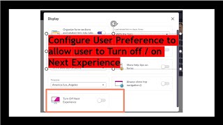 Famous ServiceNow | how to configure user preferences to allow users to turn off next experience ui Profile