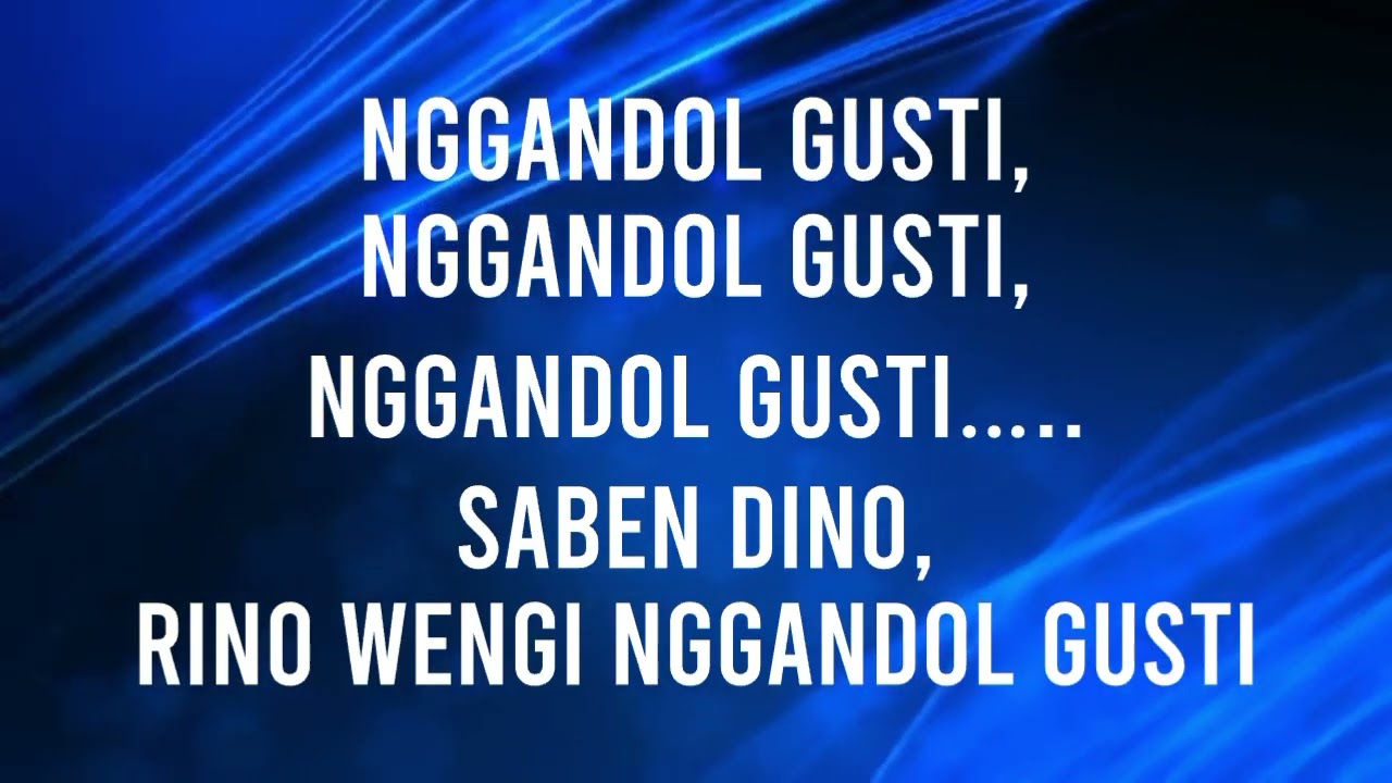 Karaoke Rohani  - Nggandol Gusti (Nada Pria)