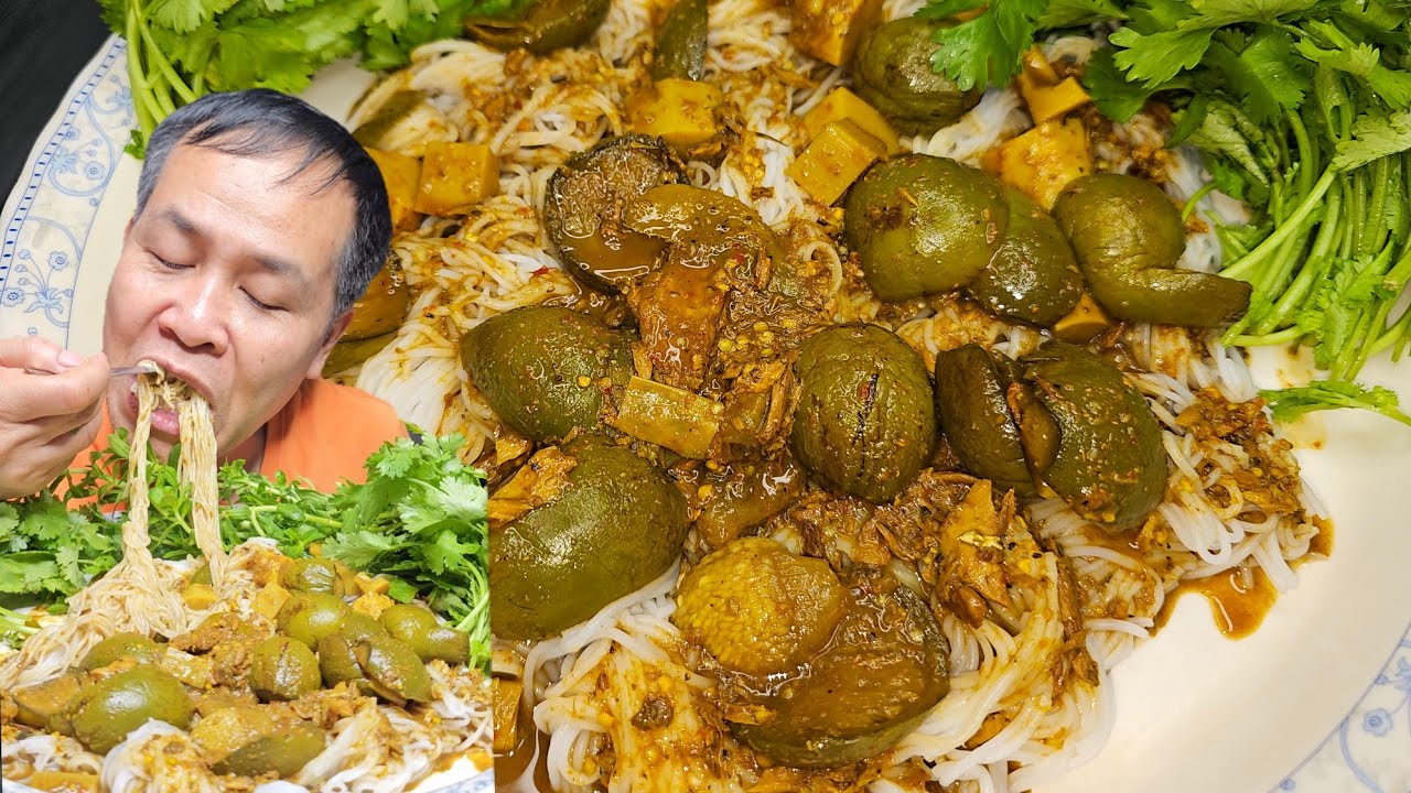 แนวมักผักหลายๆ #ขนมจีนแกงไตปลา