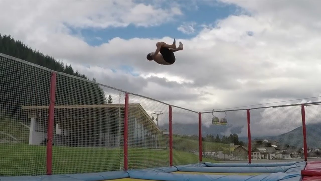 Quad Frontflip on Trampoline! [old] YouTube