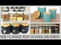 How to choose right kitchen containers | Pantry organization | Kitchen organization tips and ideas