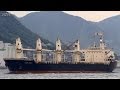 KEN KOKU Bulk carrier バラ積み船 乾汽船 関門海峡 2014-MAY の動画、YouTube動画。