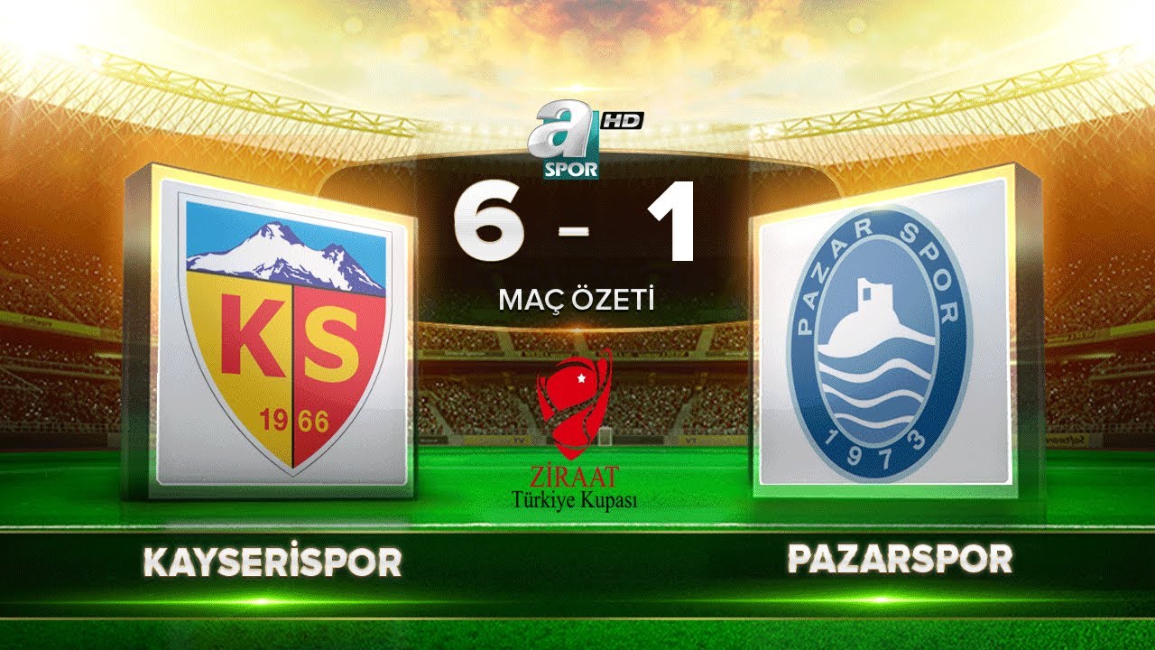 2018-2019 T. Kupası KAYSERİSPOR - PAZARSPOR 6-1 Maç Özeti