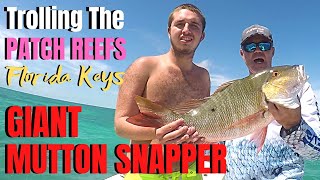 Trolling the KEY LARGO Patch Reefs for GIANT MUTTON SNAPPER