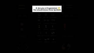 Fundamental Programming Symbols! #programming #symbols #youtubeshorts #learnpython #aiwebsites