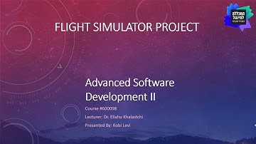 Flight Simulator - Project Presentation (JavaFX MVVM)