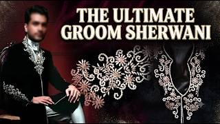 The Most Luxury Sherwani For Men | Perfect Black Velvet Groom Sherwani Suit screenshot 1
