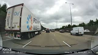 Driving on M25 / London Orbital Motorway