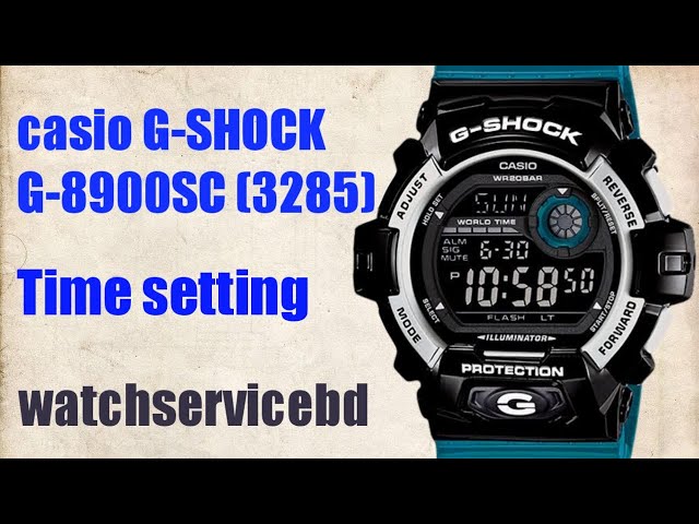 krystal Beskrivende Sag how to setting time casio G-SHOCK G-8900SC tutorial #watchservicebd -  YouTube