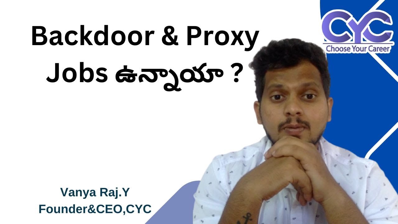 Backdoor & Proxy Jobs ఉన్నాయా? Software jobs in Hyderabad for