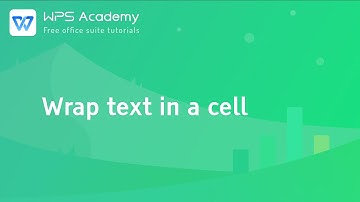 [WPS Academy] 1.4.0 Excel: Wrap text in a cell