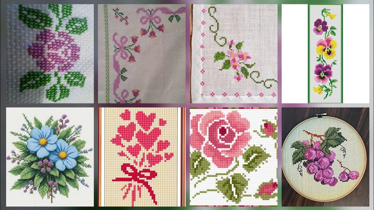 #1 Stunning & Elegant Cross stitch patterns/Charsuti Embroidery Design Ideas Hand made Embroidery