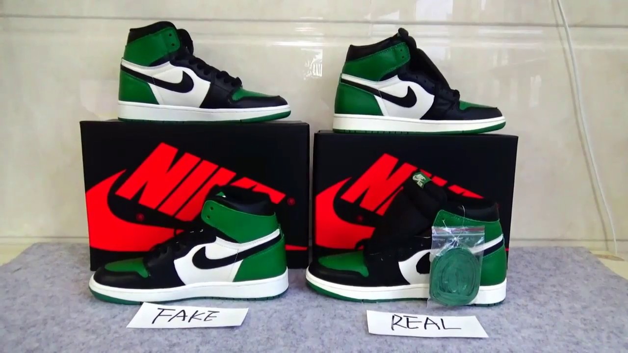 air jordan 1 pine green real vs fake