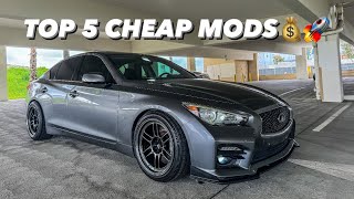 TOP 5 CHEAP MODS FOR YOUR INFINITI Q50!!!