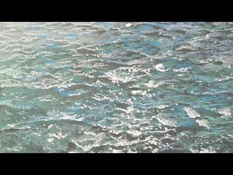 パステル画#93『海面』 Pastel Painting softpastelart 風景画 絵の