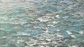 パステル画#93『海面』 Pastel Painting softpastelart 風景画 絵の