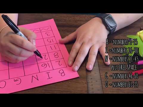 How to play BINGO on Zoom - Creating a BINGO card