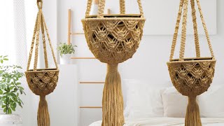 DIY| A Unique Macrame Plant Hanger with Alternating Fishbone Pattern: Detailed Step by Step Guide