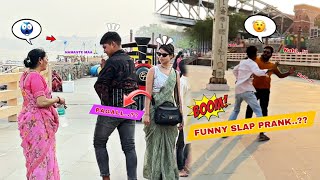 FUNNY SLAP PRANK IN KASHI 🥀✨🌏 || FUNNY PUBLIC REACTION 😂🤣