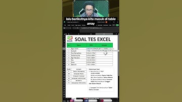 Soal Tes Admin Seleksi Masuk Kerja #tutorialexcel #excel #belajarexcelpemula #belajarexcel #excel